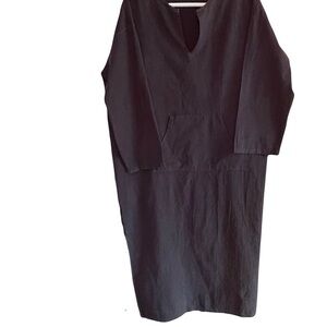 Jacansi Black Women's Dress linen & cotton. Size 2XL